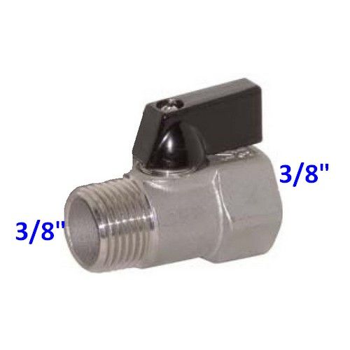 Minisfera 3/8'' mini ball valve male female