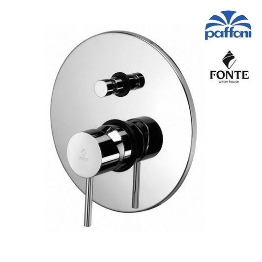 BUILT-IN SHOWER MIXER WITH 2-WAY DIVERTER LIGHT PAFFONI FONTE LIG015 CR