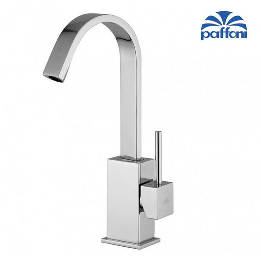 LEA878 CR LEVEL PAFFONI basin mixer - flat swivel spout