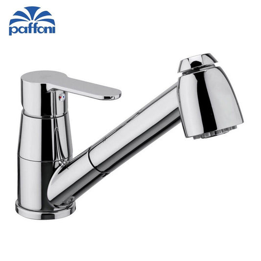 BLU PAFFONI kitchen sink mixer with pull-out shower - BLU183