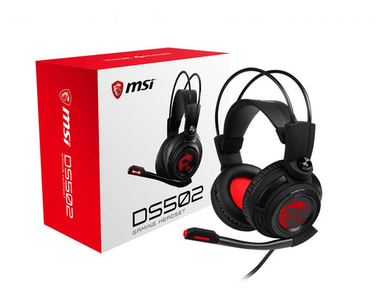 MSI DS502 Wired Over-Ear Gaming Headset Black, Red