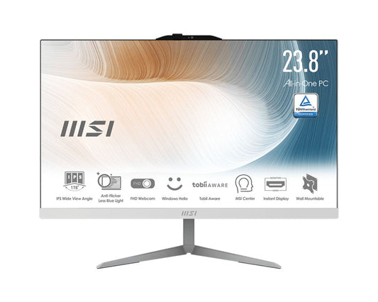 MSI Modern AM242 12M-637IT Intel® Core™ i5 i5-1235U 60.5 cm (23.8") 1920 x 1080 pixels All-in-one PC 8 GB DDR4-SDRAM 512 GB SSD