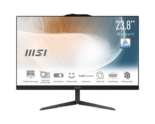 MSI Modern AM242 12M-647IT Intel® Core™ i5 i5-1235U 60.5 cm (23.8") 1920 x 1080 pixels All-in-one PC 8 GB DDR4-SDRAM 512 GB SSD