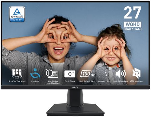 MSI MONITOR 27 LED IPS 16:9 QHD 1MS 100HZ 300 CDM, DP/HDMI, MULTIMEDIA