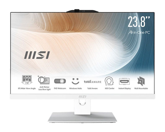 MSI PC AIO 23.8" TOUCH AM242TP 12M-641IT i5-1235U 16GB 512GB WHITE WIN 11 PRO