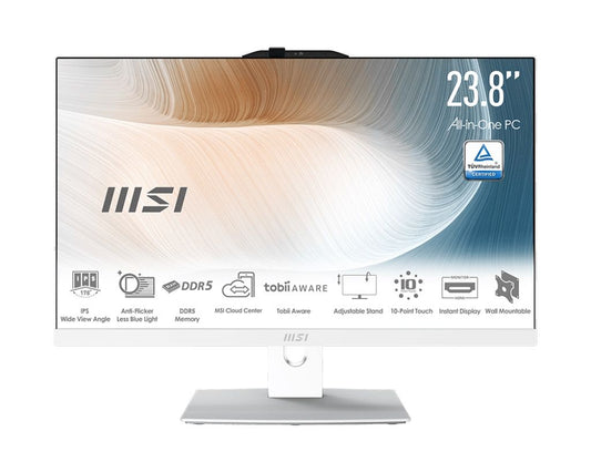 MSI PC AIO 23.8" TOUCH WHITE INTEL CORE 5 120U 16GB 512GB SSD WIN 11 PRO