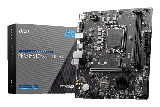 MSI PRO H610M-E DDR4 Intel H610 LGA 1700 micro ATX motherboard