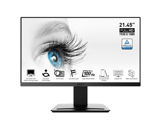 MSI Pro MP223 PC Monitor 54.5 cm (21.4") 1920 x 1080 pixels Full HD LED Black