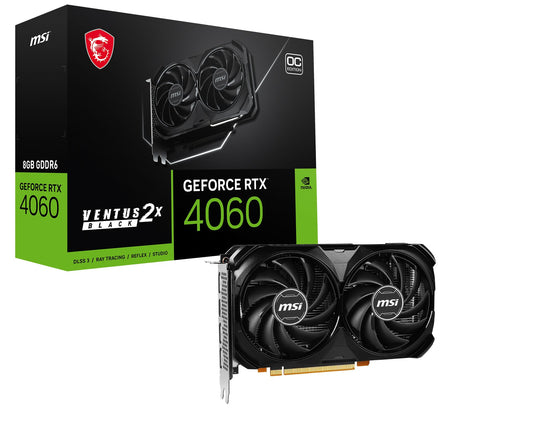 MSI VENTUS GEFORCE RTX 4060 2X BLACK 8G OC video card NVIDIA 8 GB GDDR6