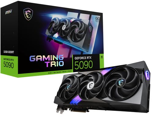 MSI VGA GEFORCE RTX 5090, RTX 5090 32G GAMING TRIO OC, 32GB GDDR7, HDMI/DP3, TRI FROZR, OC