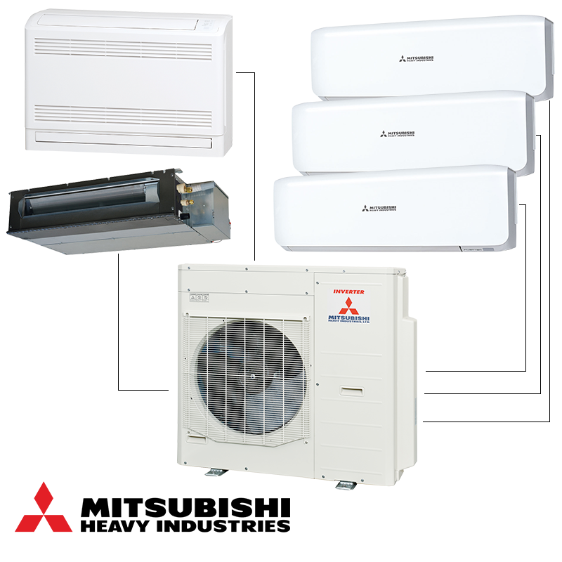 Multi-split system Mitsubishi Heavy Industries SCM100ZS-W - external unit