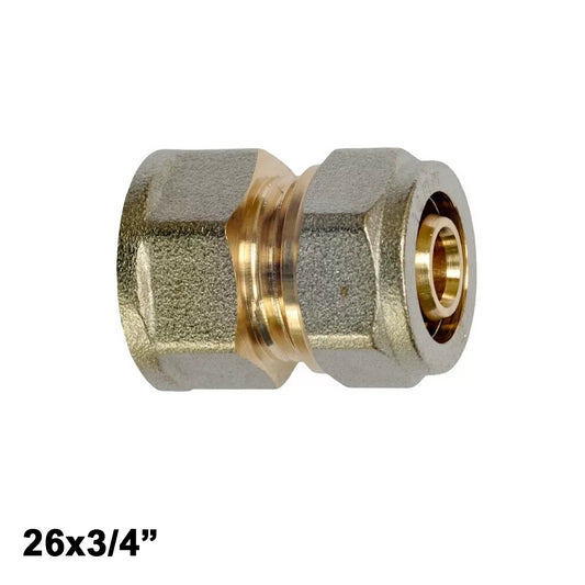 Multistrato avvitare - Raccordo dritto femmina 3/4 x 26 mm