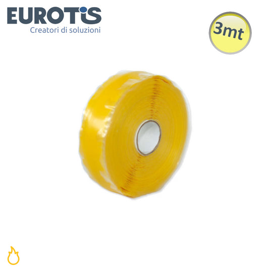 Nastro protettivo in silicone autovulcanizzante giallo 3 mt - Eurotis