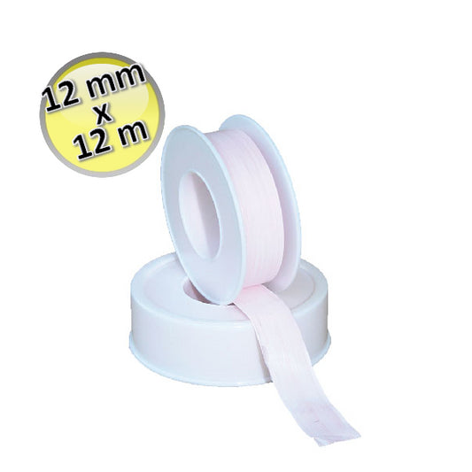 Nastro teflon P.T.F.E. HD ROSA 12 mm x 12 mt x 0,10 mm - per filetti e giunzioni idrauliche