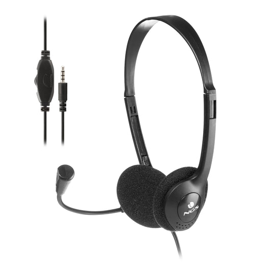 NGS MS103 MAX Auricolare Cablato A Padiglione Musica e Chiamate Nero