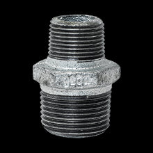 Nipplo niples ridotto 2'' x 1''1/2 M-M in ghisa malleabile zincato