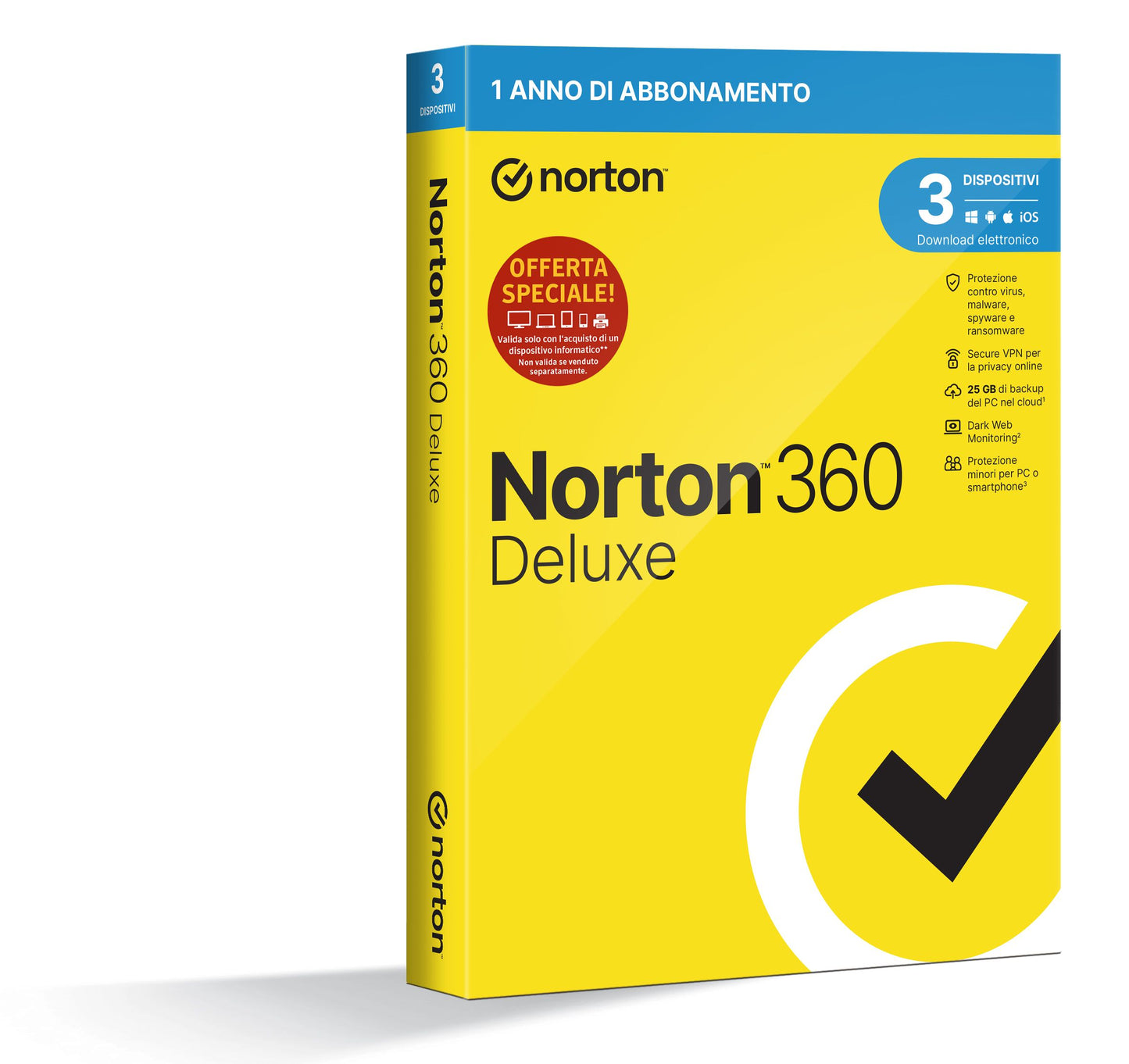 Norton 360 Deluxe 2024 | Antivirus for 3 Devices | 1-Year License | Secure VPN and Password Manager | PC, Mac, Tablet and More