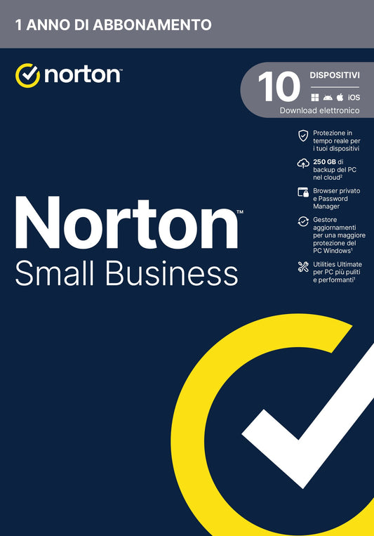 Norton Small Business | Antivirus protection for small businesses and small offices | 10 devices | 1-year license