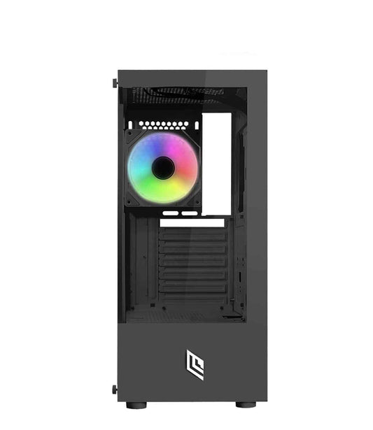 NOUA CASE SEAVIEW GLASS BLACK, SIDE GLASS, 1 ARGB FAN, 1 ARGB CONTROLLER