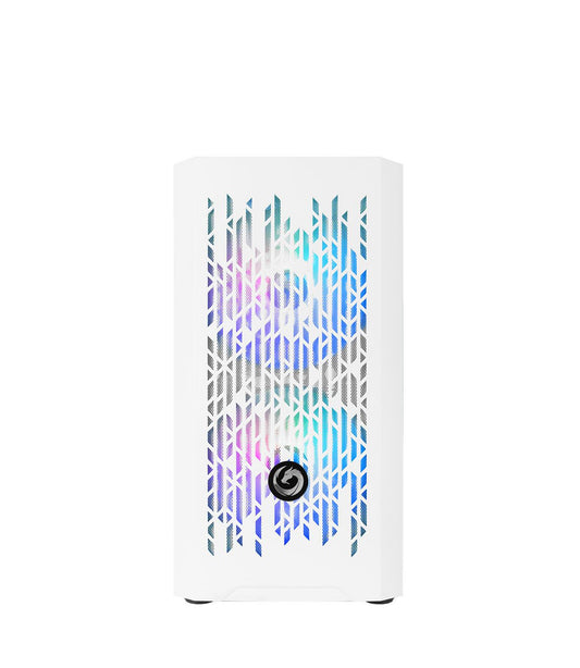NUWO MICRO CASE ATX BLITZ R25 0.5MM SPCC USB3.0/2.0 3 FAN 12CM ARGB RAINBOW FRONT MESH SIDE GLASS BI
