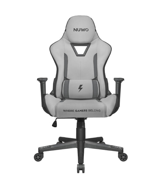 NUWO JUPITE GAMING CHAIR WHITE AND GRAY FABRIC