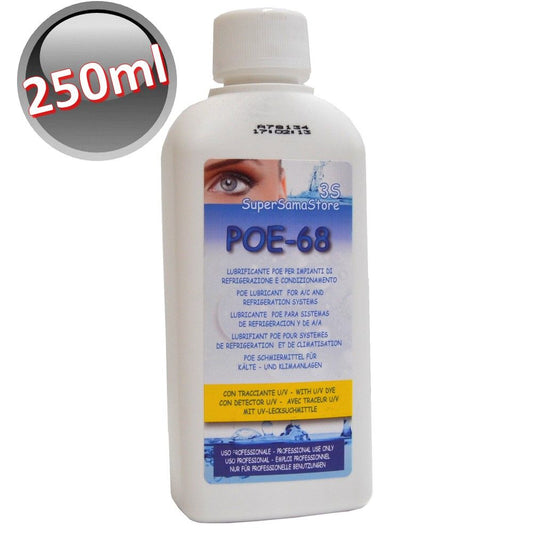 Olio lubrificante A/C POE 68 con tracciante UV flacone da 250 ML