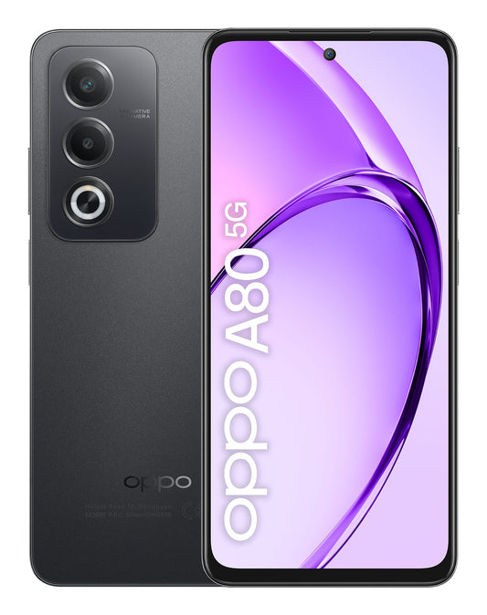 OPPO A80 5G Smartphone, AI Dual Camera 50+2MP, Selfie 8MP, 6.67" 120HZ LCD HD+ Display, 5100mAh, 16 GB RAM (8+8) + ROM