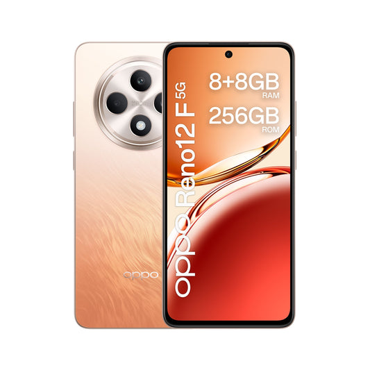 OPPO Reno12 F 5G AI Smartphone, Triple camera 50+8+2MP, Selfie 32MP, 6.67" 120HZ AMOLED FHD+ display, 5000mAh, 16 GB RAM