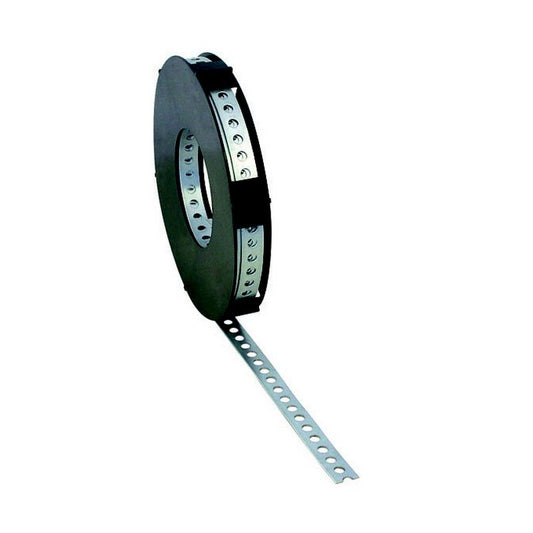 OTER 80617 - Galvanized perforated strip, 17 mm wide x 10 m long - for fixing