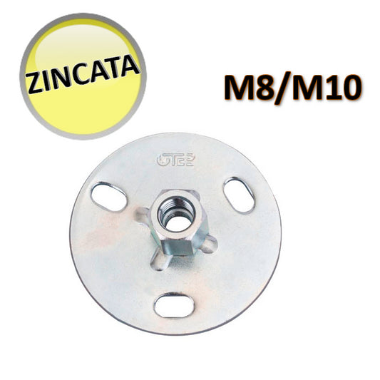 OTER - M8/M10 galvanized circular fixing plate