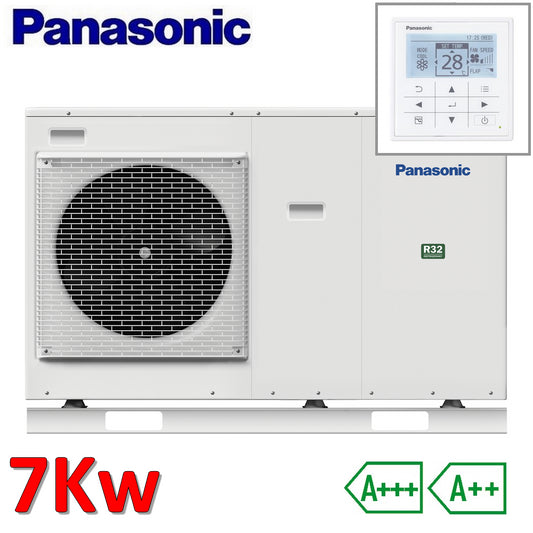 Panasonic Aquarea monobloc 7.0 kW - R32 heat pump 220v heating and cooling - start-up and ignition included