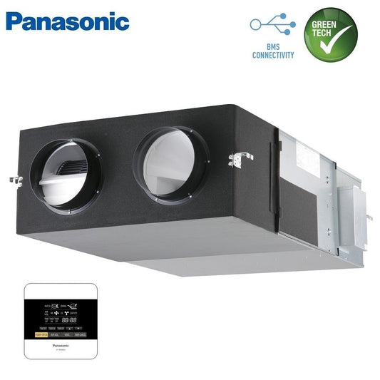 Panasonic 1000 m3/h centralized VMC heat recovery unit - wall control included