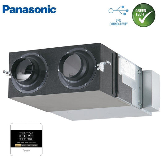 Panasonic 250 m3/h centralized VMC heat recovery unit - wall control included