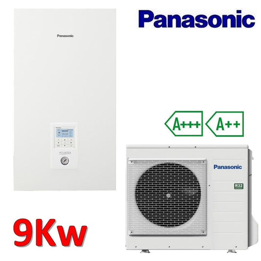 PANASONIC Aquarea System R32 SPLIT KIT-WC09J3E5 (WH-SDC0709J3E5 + WH-UD09JE5-1) - hot cold DHW - 9.0 kW Single phase
