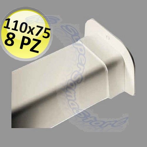Passaggio a muro per canalina 110x75mm - 8 PZ