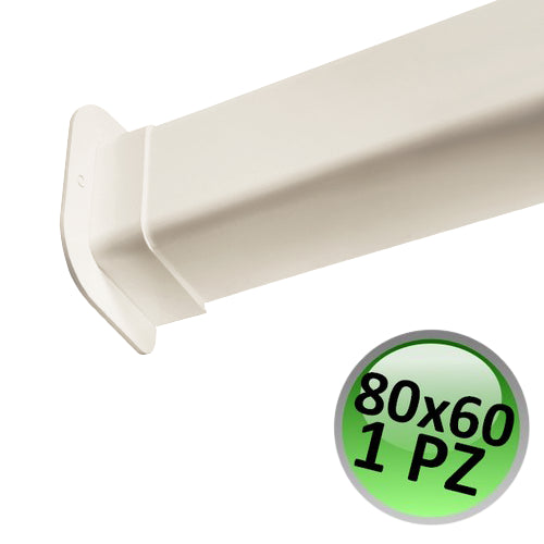 Passaggio a muro per canalina 80x60mm - 1 PZ