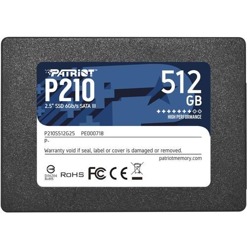 PATRIOT INTERNAL SSD P210 512GB 2.5 SATA 6GB/SR/W 530/430