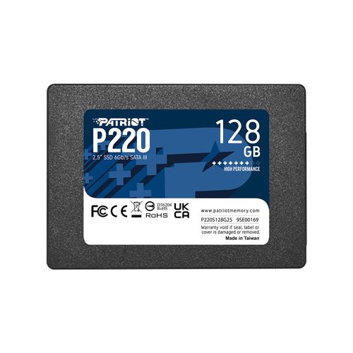 PATRIOT INTERNAL SSD P220 128GB 2.5" SATA 6GB/SR/W 500/480