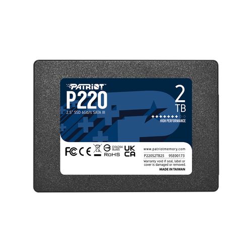 PATRIOT INTERNAL SSD P220 2TB 2.5" SATA 6GB/SR/W 550/500