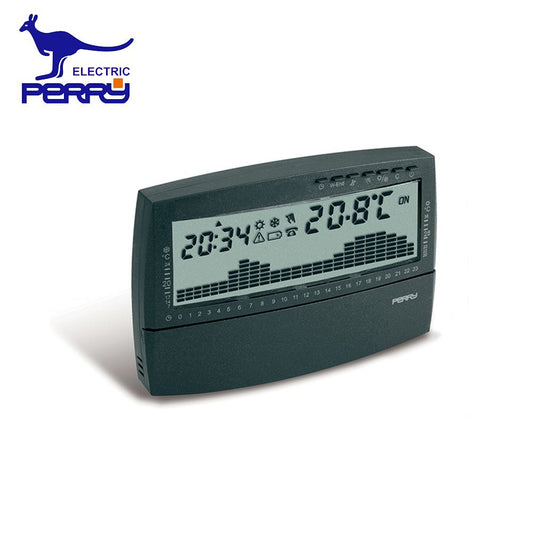 Perry 1CRCR018AS - UP &amp; DOWN Series Digital Wall-Mounted Weekly Thermostat, Anthracite