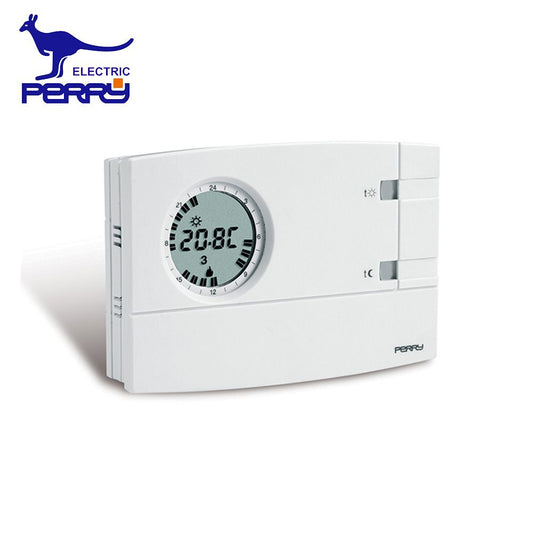 Perry 1CRCR209/S - EASY Series Analogue Digital Wall-Mounted Weekly Chronothermostat