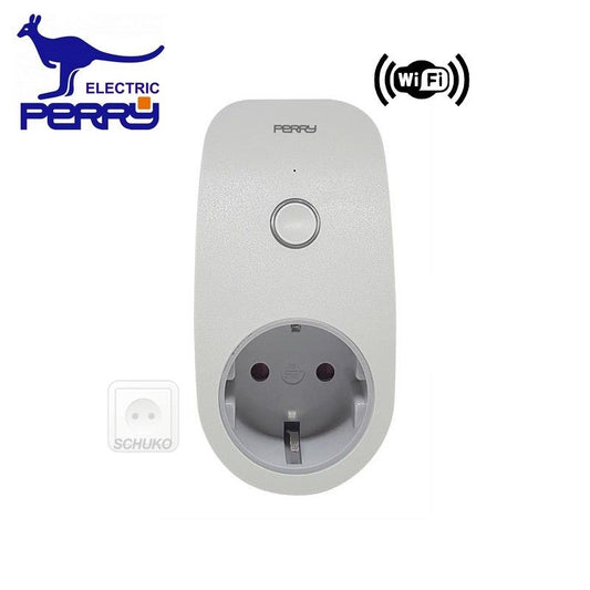 Perry 1IO0057WFD - Time switch, Wi-Fi plug socket with Schuko connection