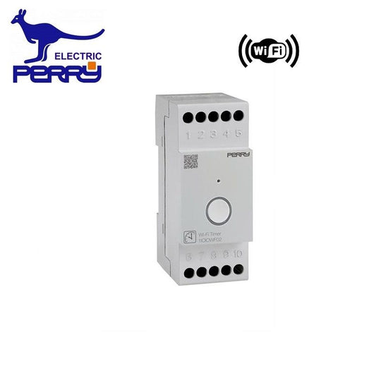 Perry 1IOIOWF02 - 2-Module Wi-Fi Time Switch for DIN Rail