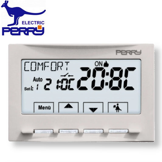 Perry 1TITE541 - 230V backlit electronic digital wall thermostat "NEXT" series