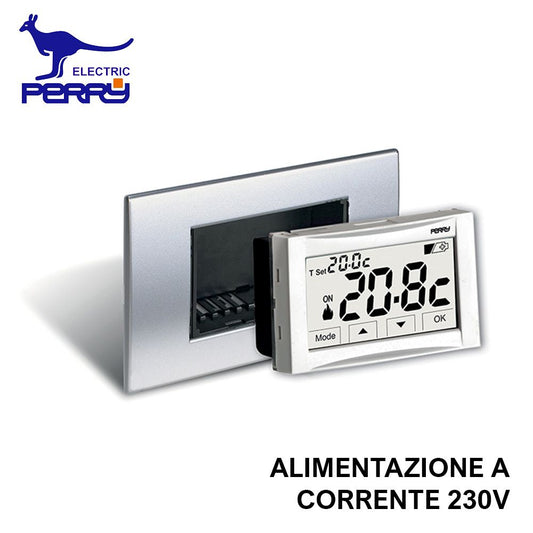 Perry 1TITE543 - 230v built-in digital touch screen thermostat MOON SOFT TOUCH
