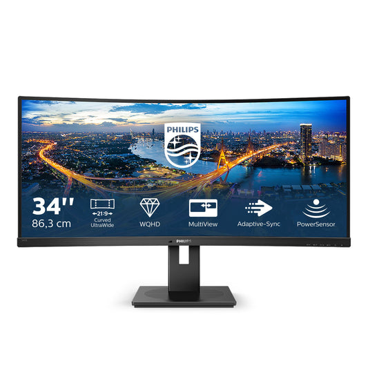 Philips B Line 345B1C/00 PC Monitor 86.4 cm (34") 3440 x 1440 pixels Quad HD LCD Black