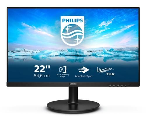 PHILIPS MONITOR 21.5 LED VA 16:9 FHD 4MS 250 CDM, VGA/DP/HDMI, MULTIMEDIA