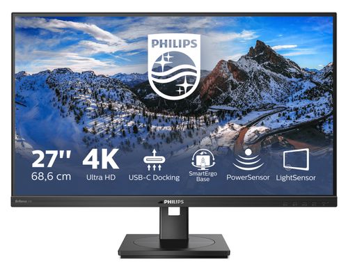 PHILIPS MONITOR 27 LED IPS 16:9 4K UHD 350 CDM, USB-C 90 w, RJ45 HUB, PIVOT, DP/HDMI, MULTIMEDIA