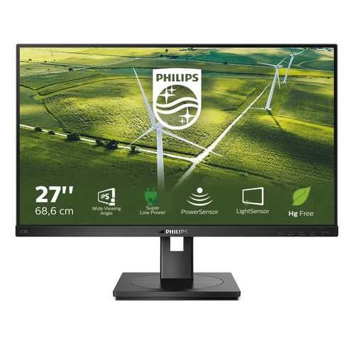 PHILIPS MONITOR 27 LED IPS 16:9 FHD, 250 CDM 4MS, VGA/DVI/DP/HDMI, GREEN LINE, PIVOT, MULTIMEDIA