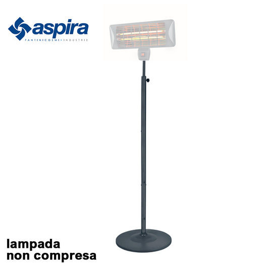 Piantana telescopica in acciaio per lampada KALOREASY 2